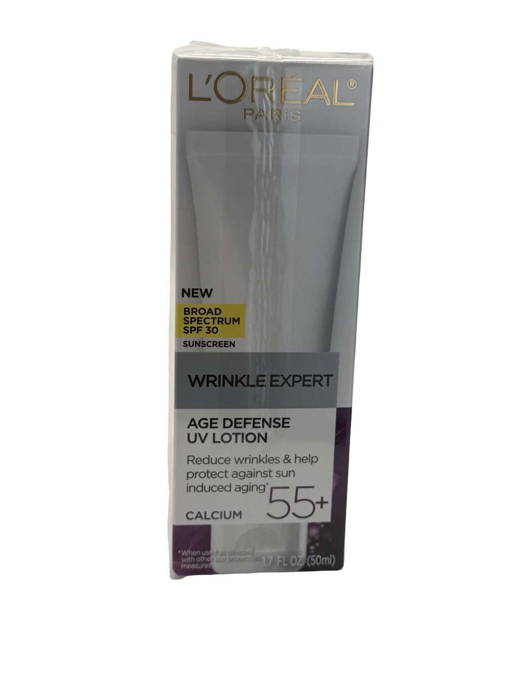 L'Oreal Paris Wrinkle Expert 55+ Age Defense Lotion SPF, Reduces Wrinkles, 3 pac